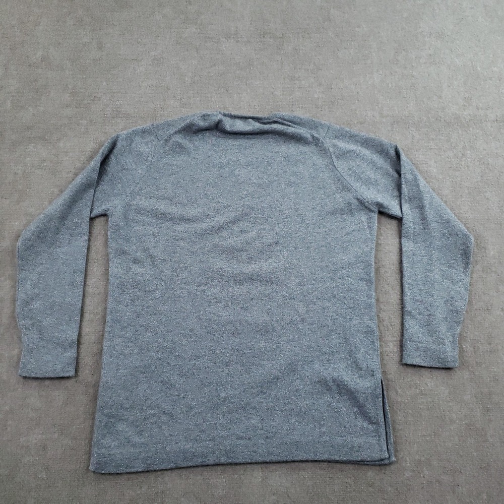 McCulley's Sweater Womens Medium Gray Glittery Knit‎ Crewneck Pullover Cashmere - Picture 11 of 14